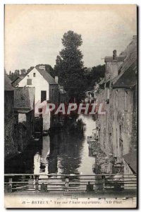 Bayeux Old Postcard View on upper & # 39Aure