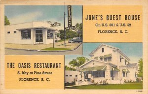 Jones guesthouse Oasis restaurant Florence, South Carolina  