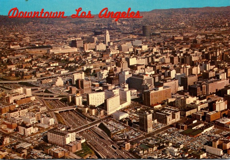 California Los Angeles Aerial View Of Downtown 1969