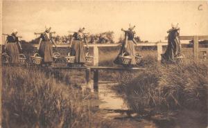 B94340 naar de stadt vischvrouwen   types folklore costumes  netherlands