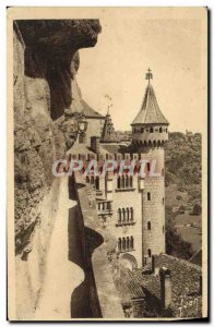 Old Postcard Rocamadour path Maison Marie