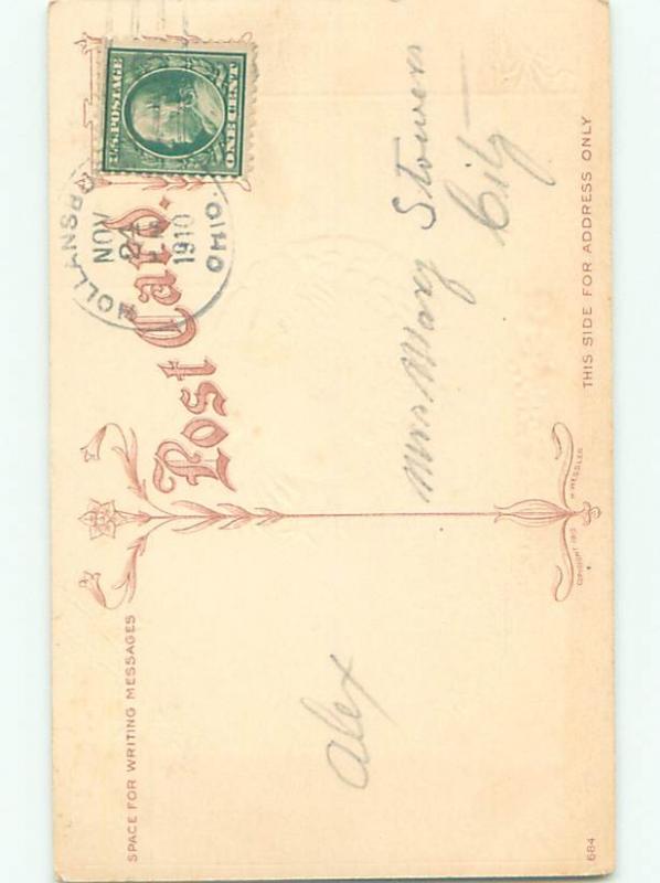 Divided-Back THANKSGIVING SCENE Great Postcard AA0612