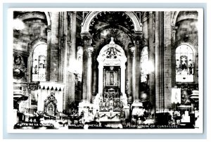 Altar Virgen DE Guadalupe Mexico City Church Real Photo RPPC Postcard (DJ2)