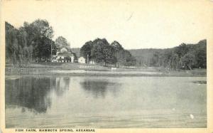 Black White 1940s Fish Farm Mammoth Springs Arkansas Standard postcard 1501