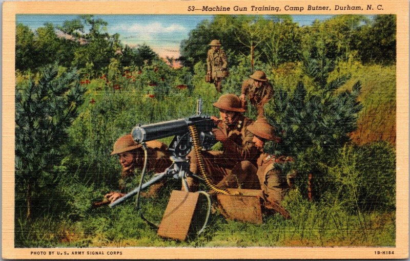Machine Gun Training US Army Signal Corp Camp Davis North Carolina WW2 JE16