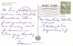 IBM Colonial House Endicott, New York Postcard