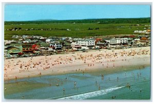 c1960 Aerial View Of A Section Of Hotel Row Hampton Beach New Hampshire Postcard