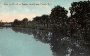 uk42331 view on river passaic park bridge nj usa