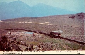 New Hampshire Famous Cog Railway At Summit Of Mt Washington