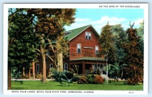 HOMESTEAD, Florida FL ~ State Park ROYAL PALM LODGE c1920s Roadside Postcard