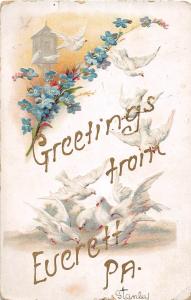 C19/ Everett Pennsylvania Pa Greetings from Postcard 1907