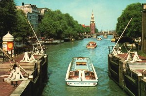 Vintage Postcard De St. Anthoniesluizen in De Nabijheid Amsterdam Holland