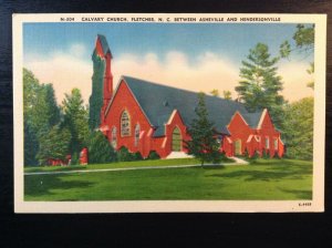 Vintage Postcard 1930-1945 Calvary Church, Fletcher, North Carolina (NC)