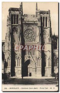 Postcard Old Bordeaux Cathedrale St Andre South Portal