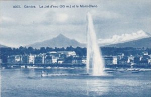 Switzerland Geneve Le Jet d'eau et le Mont-Blanc