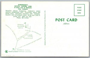 Vtg Clay Alabama AL Birmingham Crystal Caverns Park Postcard
