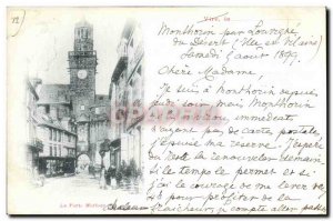 Old Postcard Vire the La Porte map Clock 1899