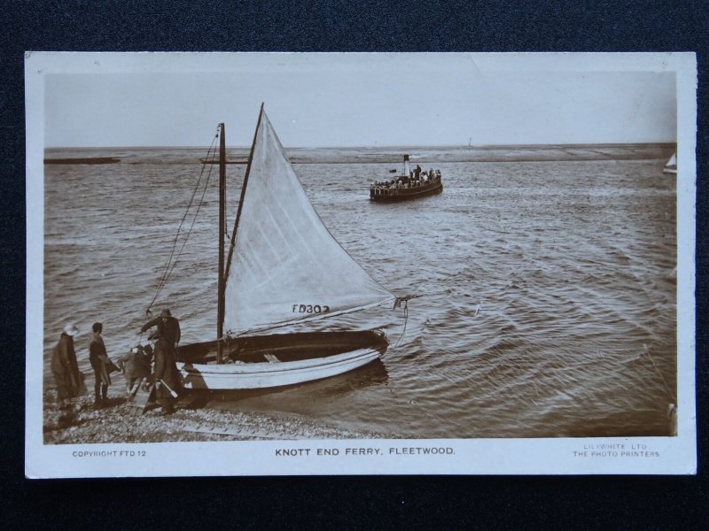 Lancashire Wyre FLEETWOOD Knott End Ferry c1943 RP Postcard