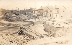 J53/ Dayton Ohio RPPC Postcard 1913 Flood Disaster Homes Destruction 204
