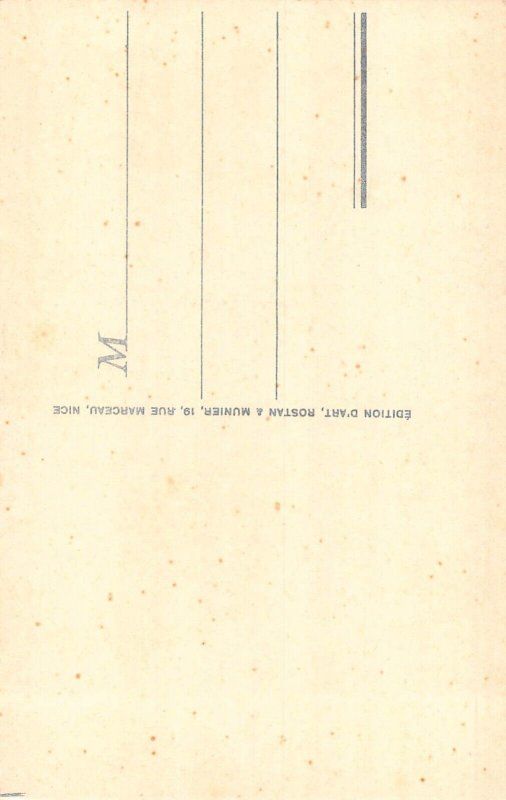 A190 France Eze Une Vieille Rue Stone houses vintage postcard