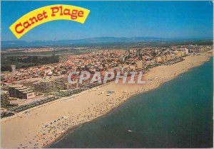 Modern Postcard Canet Plage en Roussillon Vue Generale