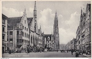 LANDSHUT u. Isar, Altstadt, Bavaria, Germany,  PU-1963