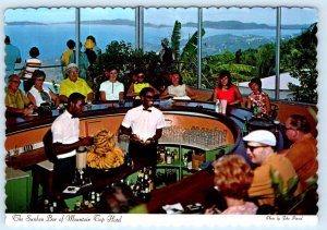 ST. THOMAS, Virgin Islands ~ Sunken Bar MOUNTAIN TOP HOTEL 1971 ~ 4x6 Postcard