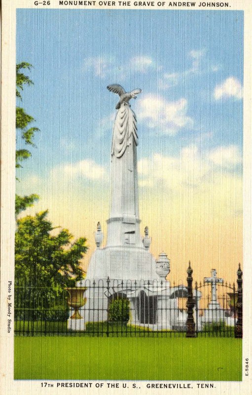 TN - Greeneville. Monument Over Grave of Andrew Johnson