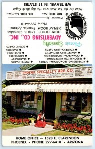 PHOENIX SPECIALTY ADVERTISING, Arizona AZ ~Foldable Business Card TOM & BEA REED