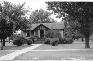 H73/ Laurens Iowa RPPC Postcard c1962 Public Library Building  50