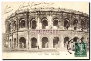 Old Postcard Nimes The Arens