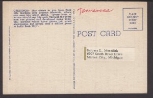 Tennessee - Lookout Mountain - Rock Formation in Rock City Gardens ~ LINEN