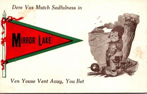 Maine Mirror Lake Dutch Boy Dere Vas Mutch Sadness 1912 Pennant Series