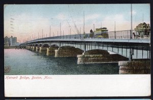 Massachusetts BOSTON Harvard Bridge - pm1907 - Divided Back