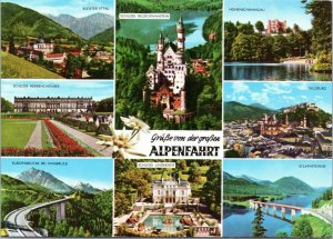 postcard Austria - Austria - Alpine area and famous sights multiview