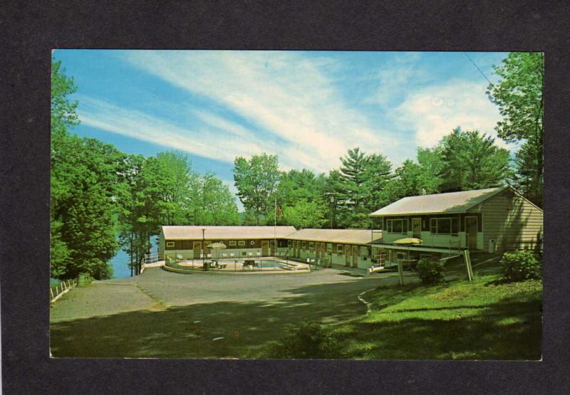 NY Lake 'n and Pines Motel  Cooperstown New York Postcard Lake Otsego