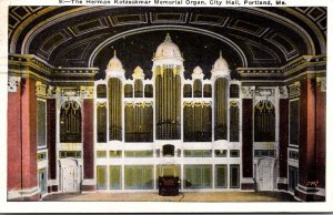 Maine Portland City Hall The Herman Kotzschmar Memorial Organ 1927