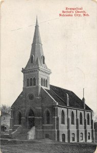 F50/ Nebraska City Nebraska Postcard 1920 Evangelical Bethel's Church