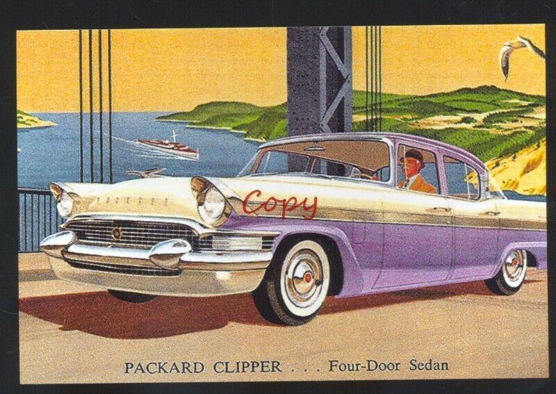 1957 PACKARD CLIPPER CAR DEALER ADVERTISING POSTCARD '57 PACKARD