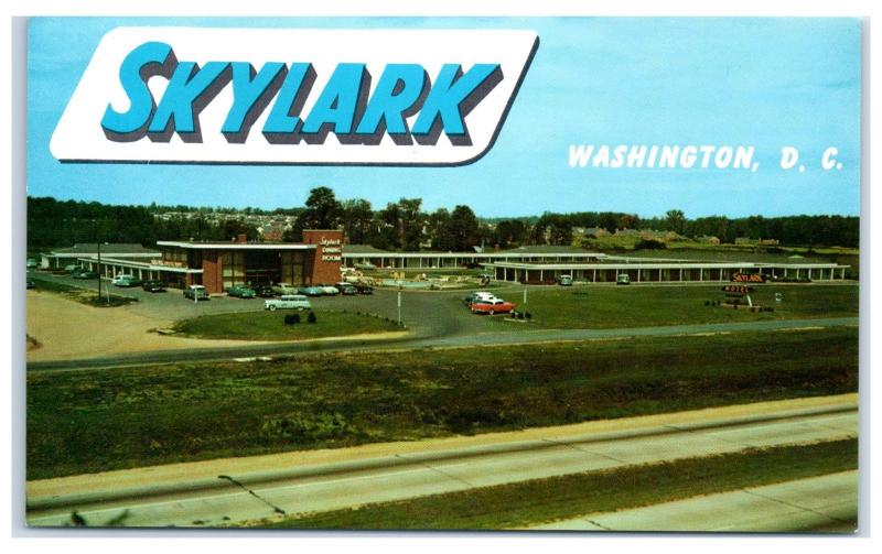 1950s Skylark Motel and Dining Room, Springfield, VA, Washington DC Postcard