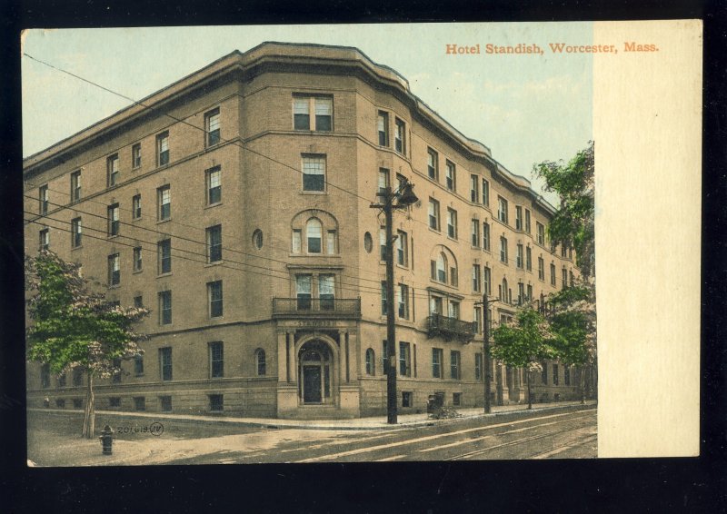 Worcester, Massachusetts/MA/Mass Postcard, Hotel Standish