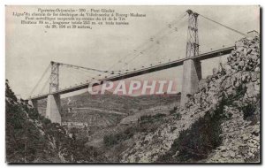 Postcard Old Bridge gisclair Line electric railway Villefranche Bourg Madame