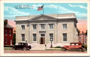 Postcard United States Post Office Building in Collinsville, Illinois