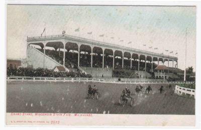 Grand Stand Horse Racing Milwaukee Wisconsin postcard