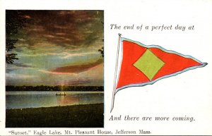 Massachusetts Jefferson Eagle Lake Sunset Mt Pleasant House Pennant Series