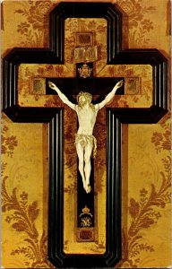 Ivory Crucifix St Philip's in the Hills Episcopal Tucson AZ Vintage Postcard K41