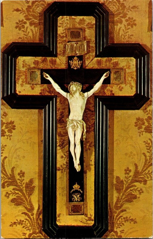 Ivory Crucifix St Philip's in the Hills Episcopal Tucson AZ Vintage Postcard K41