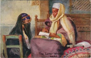 PC EGYPT, CAIRO, THE LETTER WRITER, Vintage Postcard (b43930)