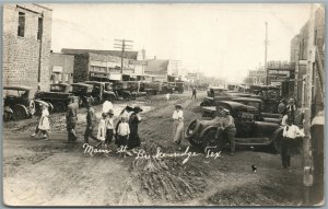 BRECKENRIDGE TX MAIN STREET CAR SCENE ANTIQUE REAL PHOTO POSTCARD RPPC