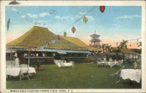 Pasay Philippines Polo Club Fornes Field c1920 Used Postcard jrf